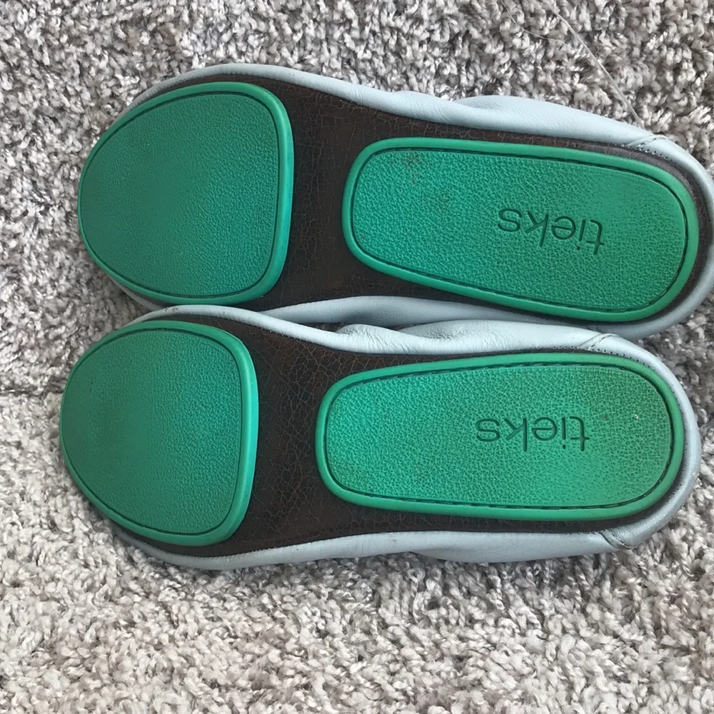 Tieks Cool Grey Leather Ballet Flats size 7